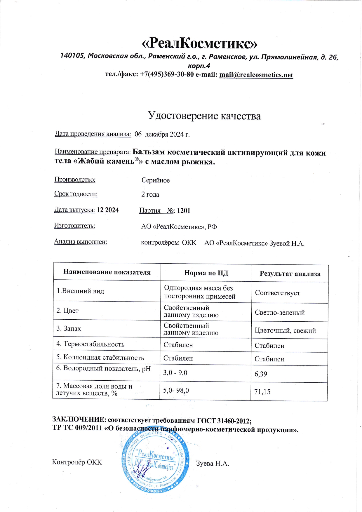Паспорт №1220241201